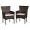 Flash Furniture Espresso Wicker Patio Chairs & Cream Cushions, PK 2 2-TW-3WBE074-BR-GG - alternate 4